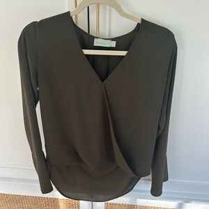 Veronica M. Dark Green Flowy Shirt